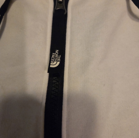 Women's The North Face cropped sweatshirt hoodie size L black/white oversized - Picture 4 of 8